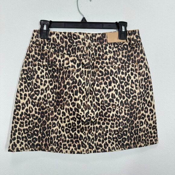 Rails Size 29 Denim Leopard Print Mini Skirt Casual Date Night Brunch Maximalist - Picture 5 of 6